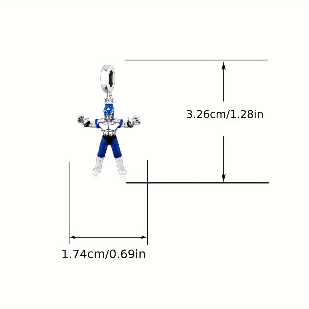 925 Sterling Silver Character Design Charm, DIY Gift